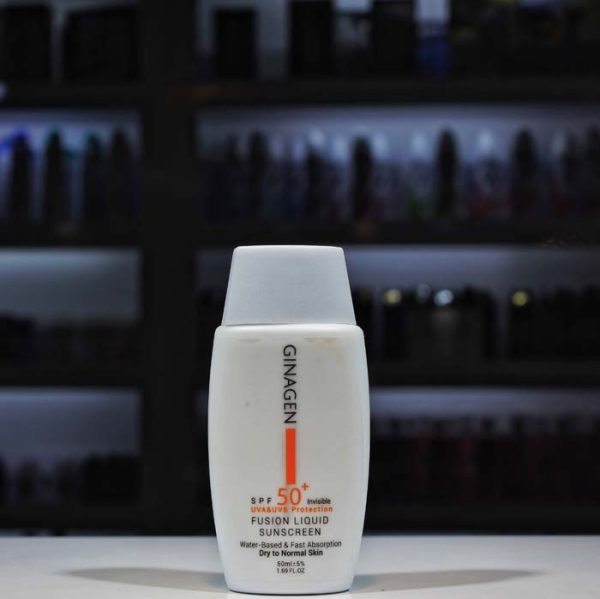 ضد آفتاب Ginagen ژیناژن مدل SPF50 بی رنگ پوست خشک و نرمال