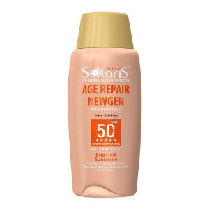 ضدآفتاب فلوئيدي بژروشن سولاريس Solaris مدل ايج ژن SPF50 ميل 75