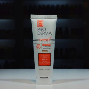 ضد آفتاب بژ طبیعی Proderma پرودرما مدل SPF90 انواع پوست