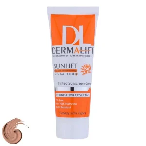 ضدآفتاب بژ طبیعی Dermalift درمالیفت مدل SPF50 پوست چرب