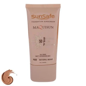 ضدآفتاب بژ طبیعی SunSafe سان سیف مدل SPF50-N20