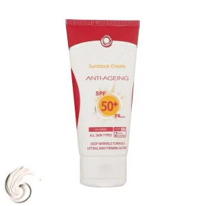 ضد آفتاب ضد چروک سان سیف بدون رنگ spf50